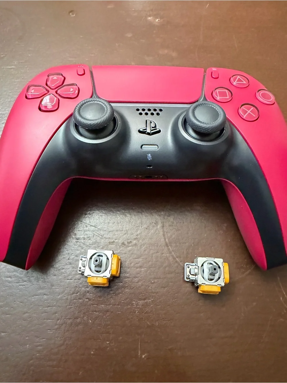 Custom red controller for ps5 hall efect upgrade